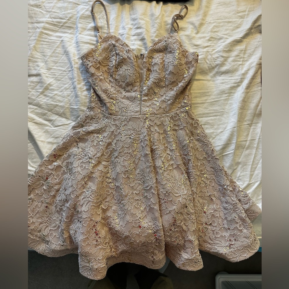 Gold homecoming dress